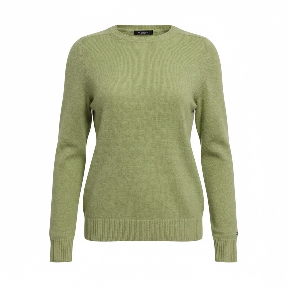 VTG Lands End Womens xLG Green Wool Cashmere  Blend Long Sleeve Sweater